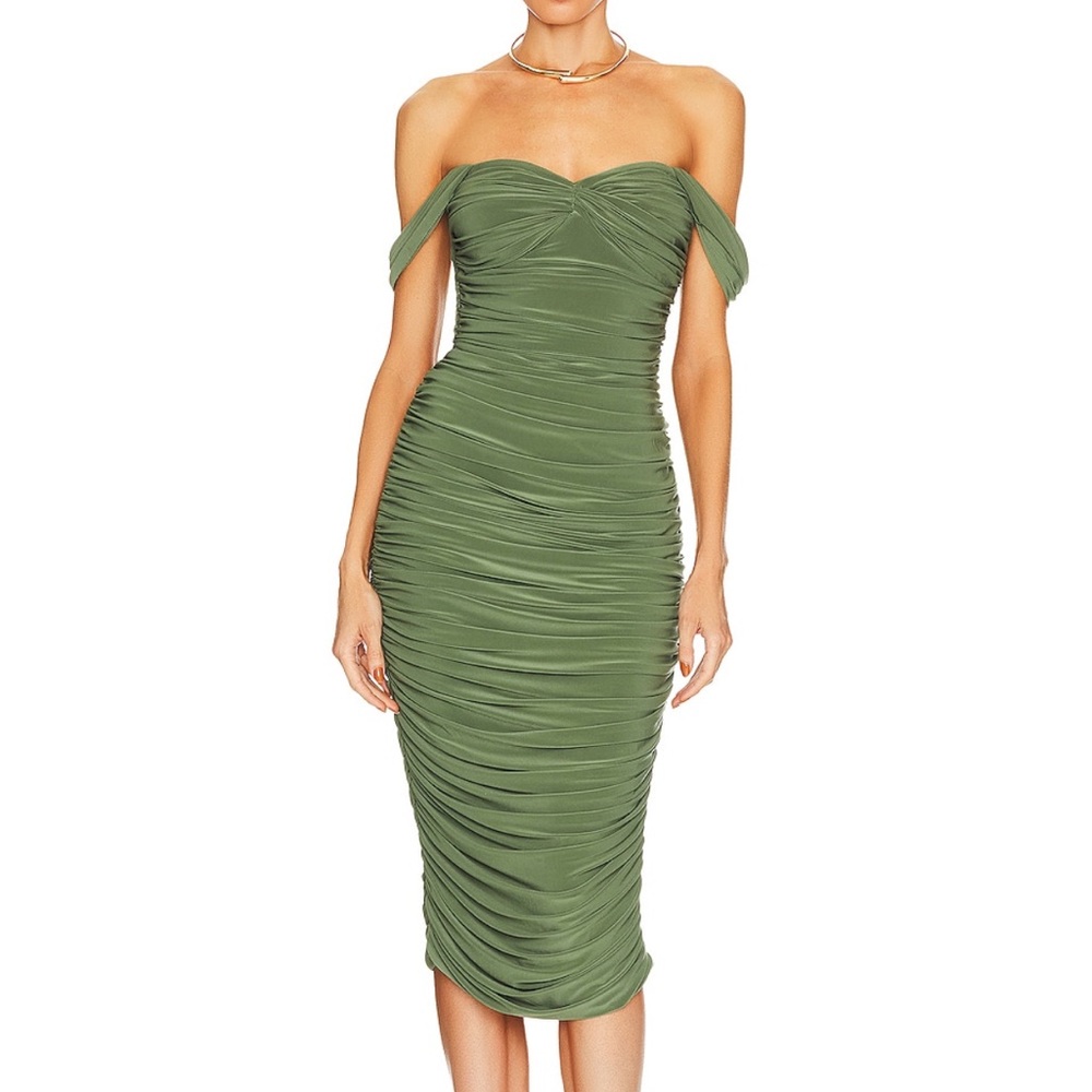 Norma Kamali Walter mini dress- celadon
